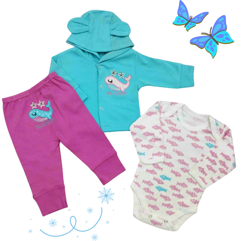 3 Pieces Suit Set - Fish
