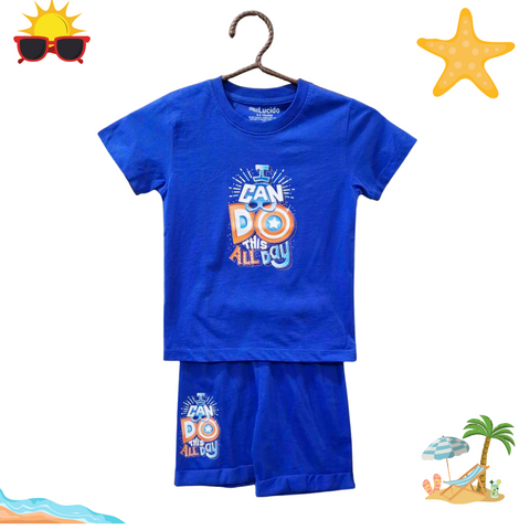 Lucido - T-Shirt & Shorts - Blue - Do This