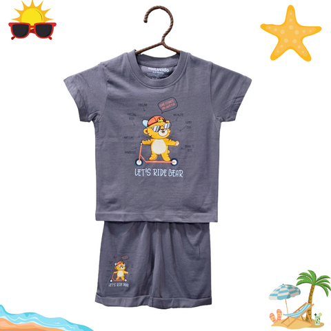 Lucido - T-Shirt & Shorts - Grey - Let's Ride