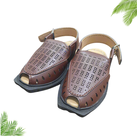 Peshawari Chappal - Brown - 07