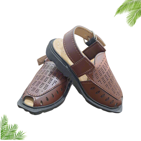 Peshawari Chappal - Brown - 07