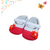 Baby Girl - Booties - Dots - Red