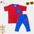 Super Kid - Short Sleeves - Track Suit - Red