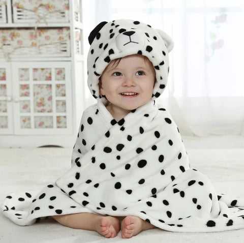 Kolaco - Hoodie Blanket - Black - Polka