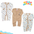Junior's - Pack of 3 Rompers - Brown - Thailand