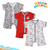 TBS - Pack of 3 Short Leg Rompers - Red