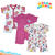 TBS - Pack of 3 Short Leg Rompers - Pink
