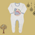 TBS - Fleece Romper - Grey - Dinosaur