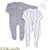 TBS - Pack of 2 Sleep Suits - Grey - Funny Times & Stripes