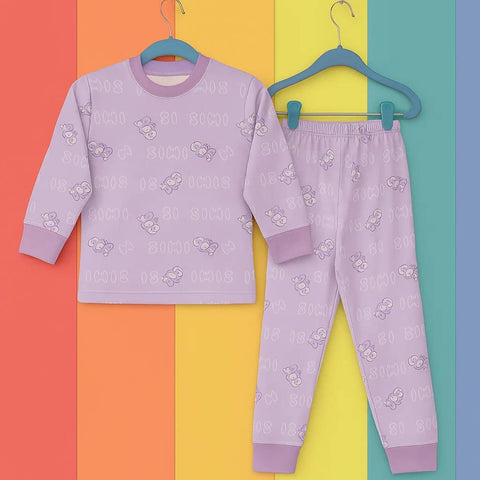 2 Pieces - Suit Set - Purple - Character