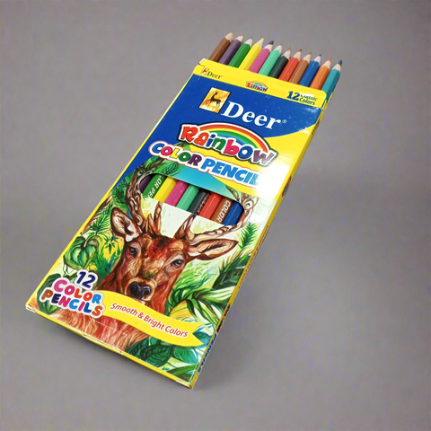 Deer Rainbow - Color Pencils - Yellow