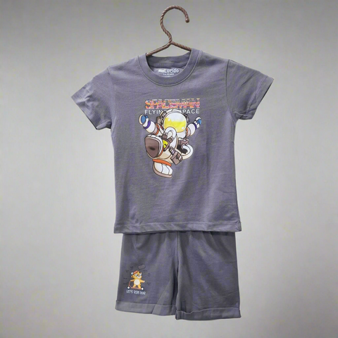 Lucido - T-Shirt & Shorts - Grey - Astronaut