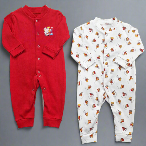 TBS - Pack of 2 Sleep Suits - Vol 02-25 - Red & Car