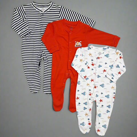 BRL - Pack of 3 - Sleep Suits - Party