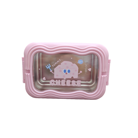 Lunch Box - Cheese - Pink - China - 6336