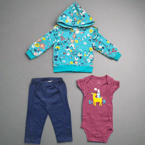 Sugar Baby - 3 Pieces - Suit Set - Flowers - Thailand