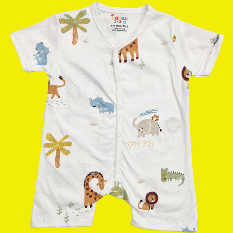 TBS_BRL - Pack of 3 - Short Leg Rompers - Jungle Fun