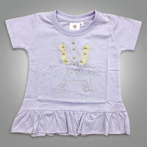 Pink Rose - Baby - T-Shirt - Purple
