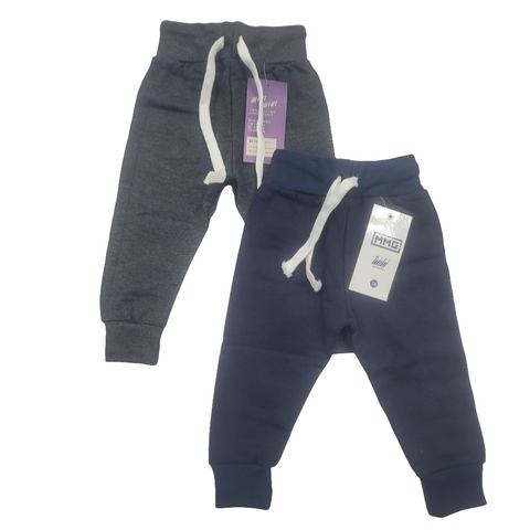 Pack of 2 Fleece Trousers - Dark Grey & Navy Blue - 8 to 9 Years