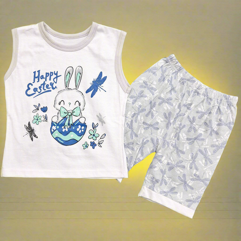 Sando & Shorts - White - Cat