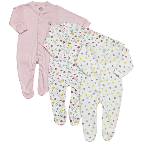 BRL - Pack of 3 - Sleep Suits - Butterfly