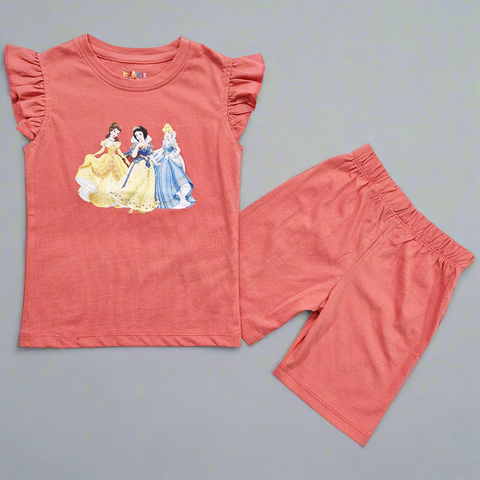 TBS_BRL - T-Shirt & Shorts - Pink - Disney Princess