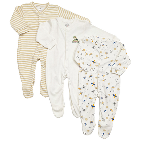 BRL - Pack of 3 - Sleep Suits - Streak