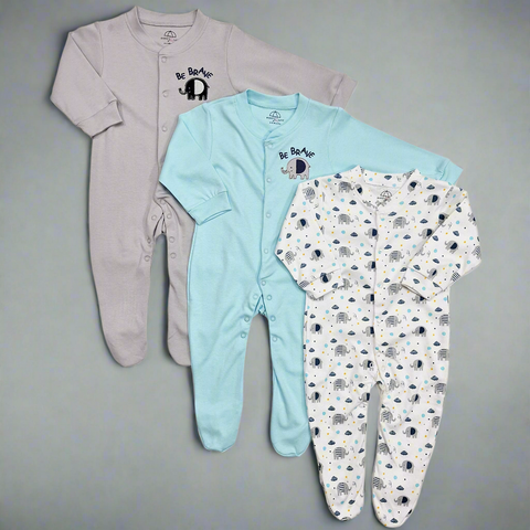 BRL - Pack of 3 - Sleep Suits - Brave