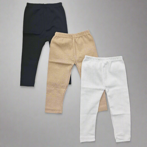 Pack of 3 - Thermal Trousers - Skin Black White