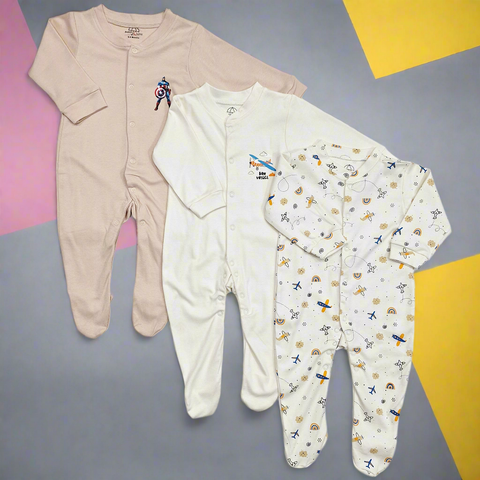BRL - Pack of 3 - Sleep Suits - Captain America