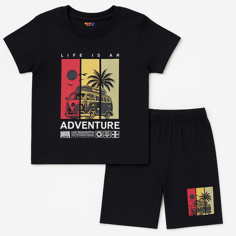 TBS_BRL - T-Shirt & Shorts - Black - Adventure