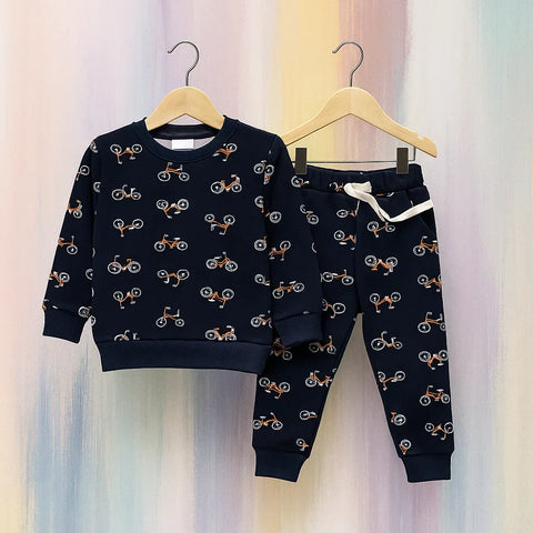 Z Kids - 2 Pieces - Suit Set - Navy Blue - Bicycle - 25