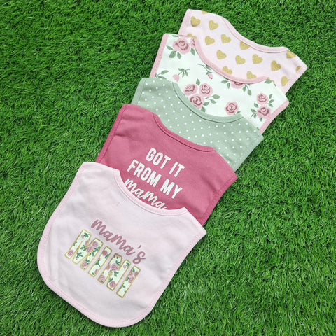 Aifeier - Pack of 5 Bibs - Girls - Theme 7