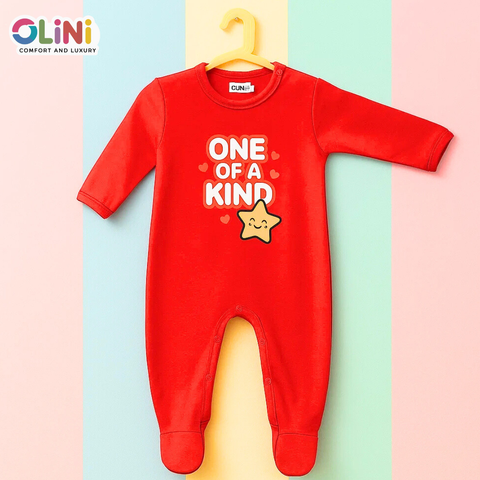 OLINI - Fleece - Romper - Red - Kind