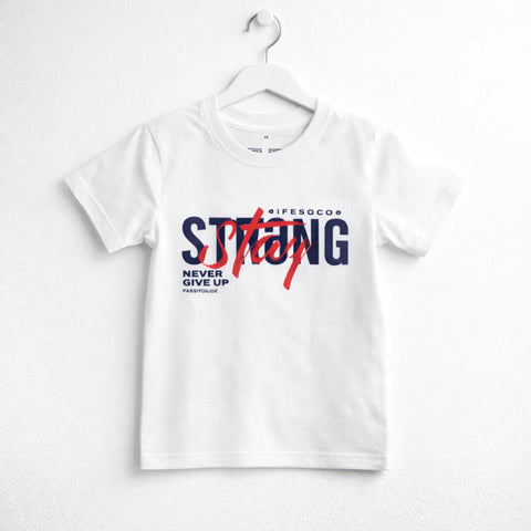 Bonton - T-Shirt - Stay Strong - White