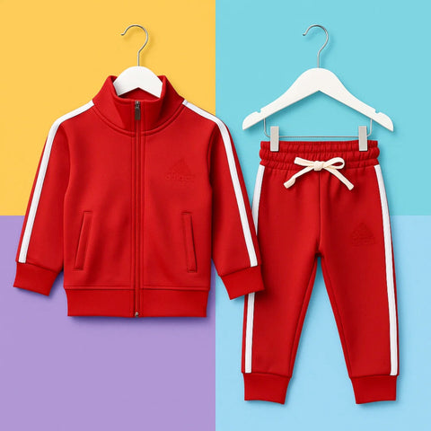 Adi - 2 Pieces - Suit Set - Red - Stripes