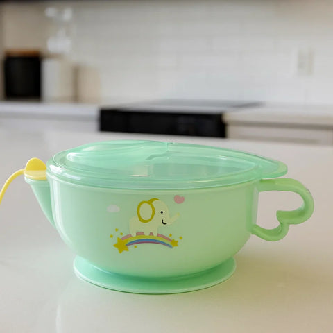 2 In 1 - Kiko - Stick On - Insulated Feeding Set - Green