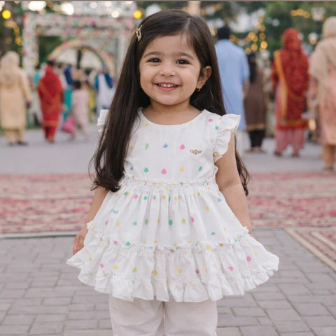 Stufz - Cotton Frock - White - Ice Cream