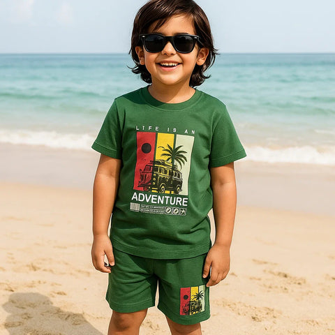TBS_BRL - T-Shirt & Shorts - Green - Adventure