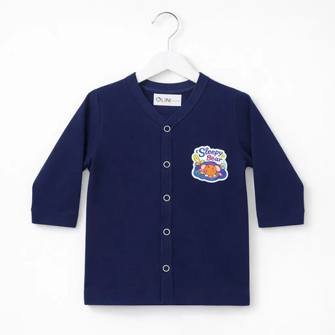 OLINI - Cotton Jersey - Night Suit - Navy - Sleepy Bear