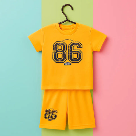 Lucido - T-Shirt & Shorts - Orange - Numbers