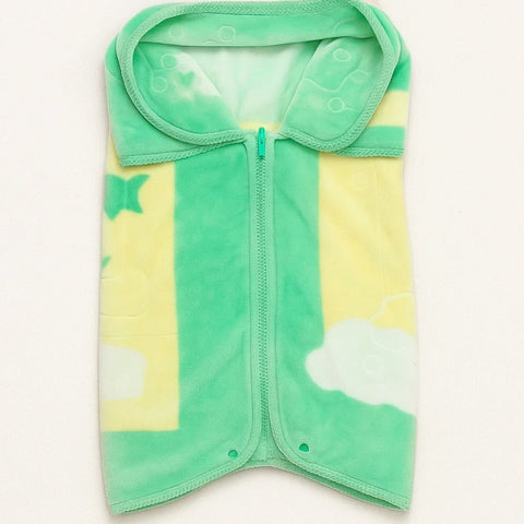 Lucky Baby Double Ply - Zip Blanket - Green - Elephant & Balloons  - 25