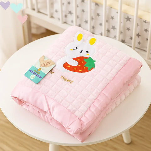 Raccoon Baby - Fur Blanket - Pink - Rabbit