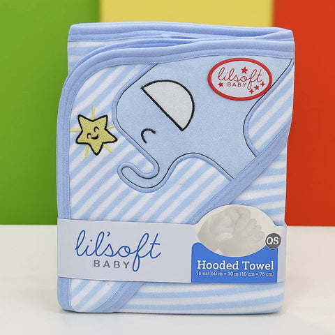 Lilsoft - Bath Towel - Blue - Elephant
