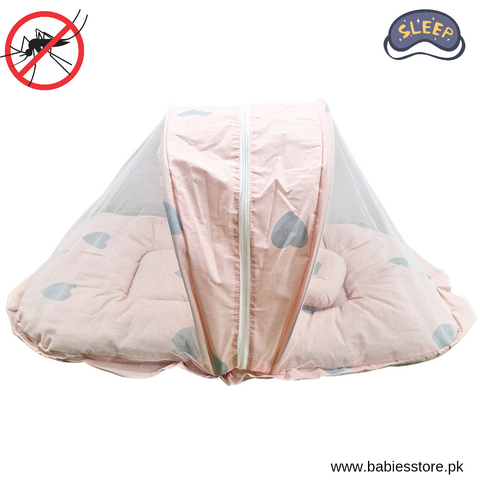 Mosquito Bed Net - Vol-04-25 - Pink - Hearts