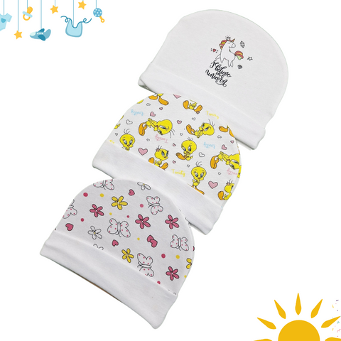 BRL - Pack of 3 Caps - White - Believe