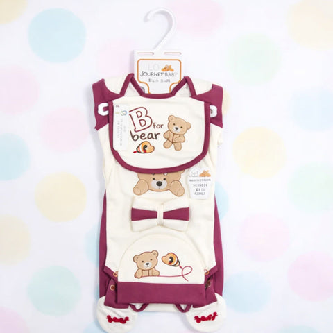 JL - Cotton Interlock - 10 Pieces - For Bear - Starter Set - Maroon