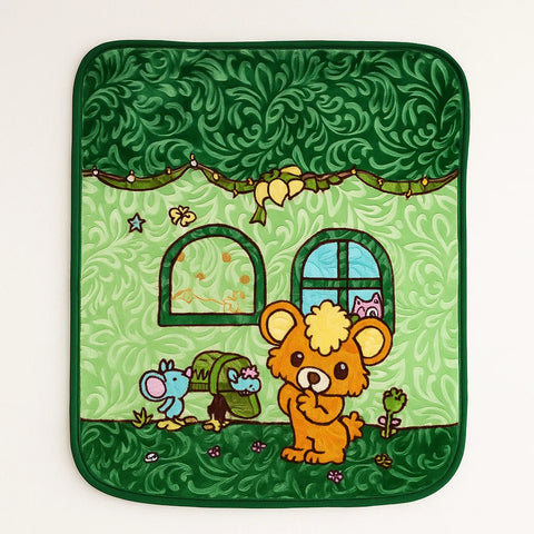 Sleep Well Single Ply - Plush Blanket - Green - Cub - 45*36 Inches