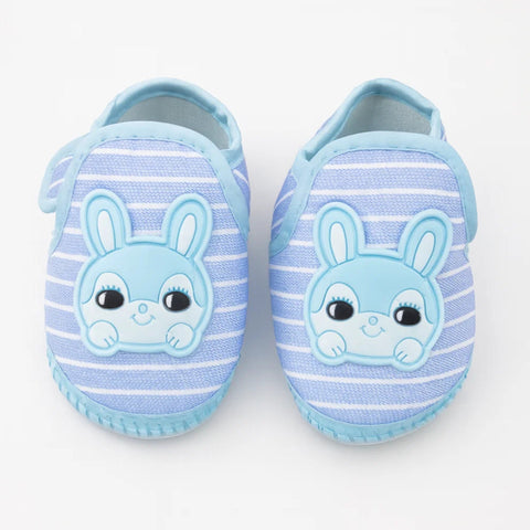 Xiao - Booties - Blue - Lines & Cat