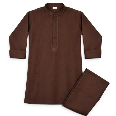 TBS - Wash N Wear - Kurta Shalwar - Chocolate - 26